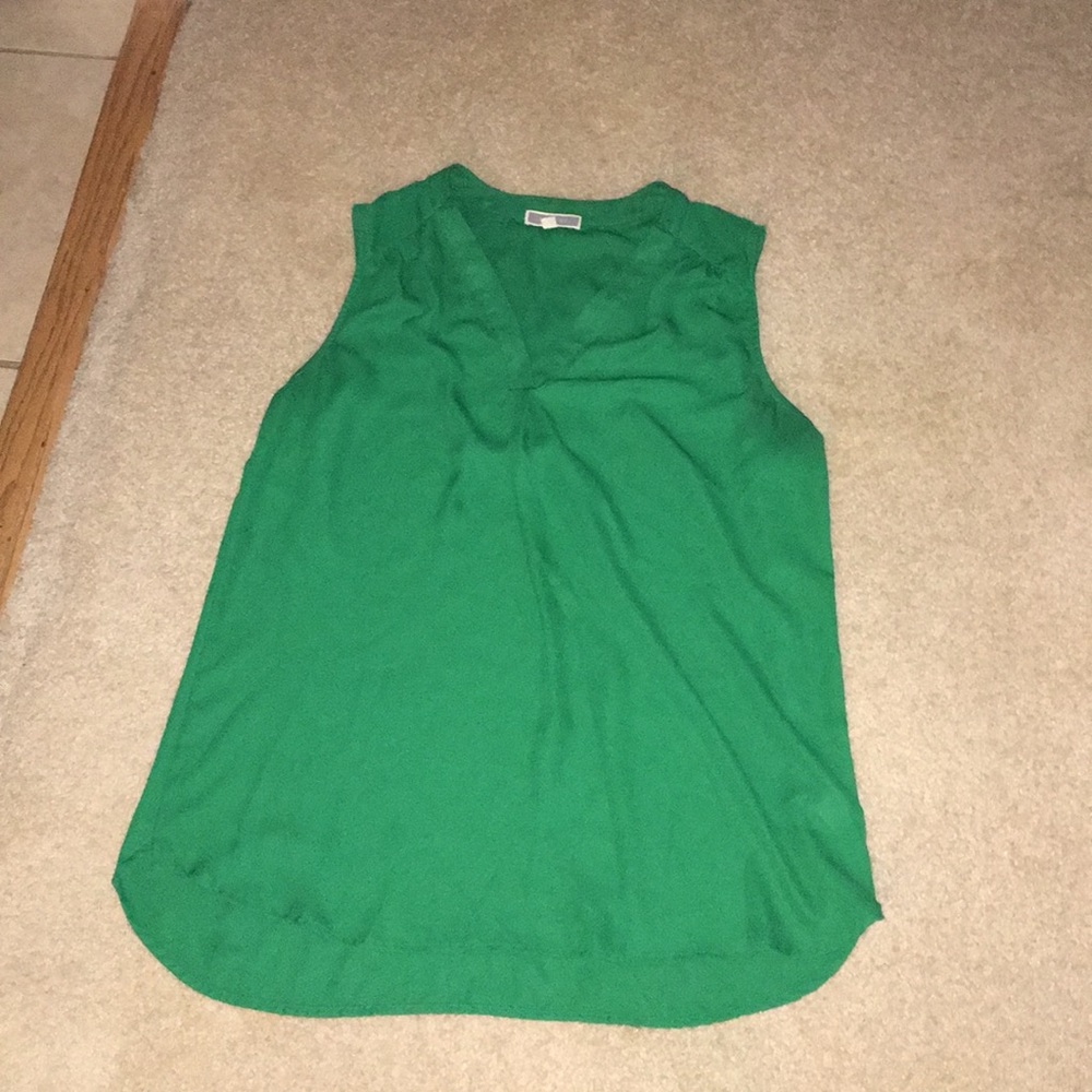 Emerald Green Tank Top Blouse